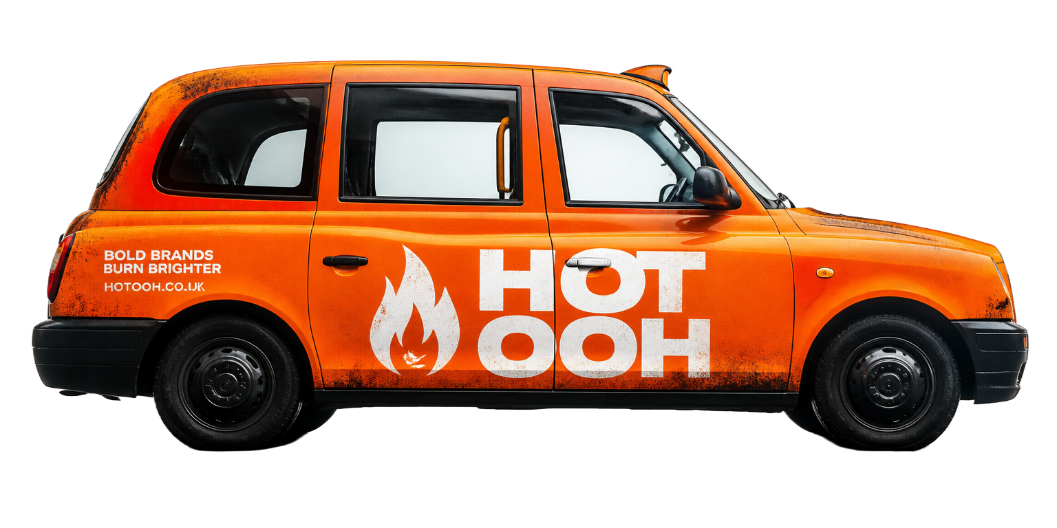 HOT OOH branded London taxi